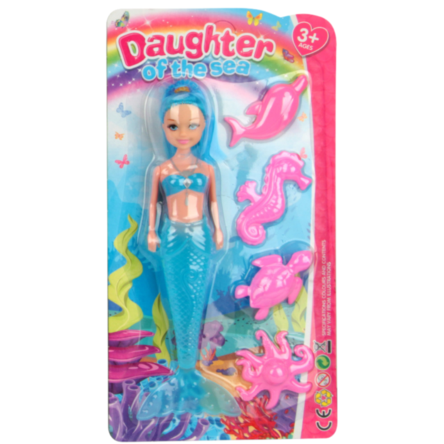 1buc. Jucărie sirenă „Daughter of the Sea” cu figurine marine