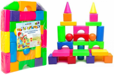 Set de Construcție cu Forme Geometrice Colorate    | image