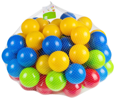 Set 40 Bile Colorate din Plastic, diametru 7cm | image