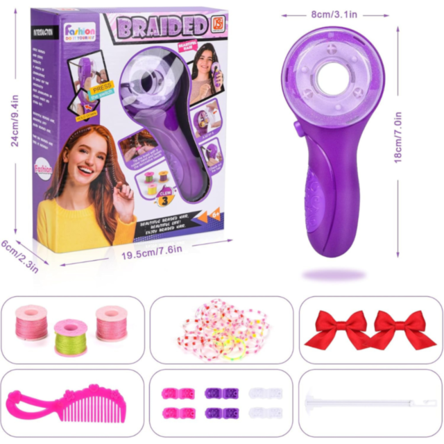Aparat Electric de Împletit Păr Braided Fashion – Set Accesorii Coafură pentru Fetițe