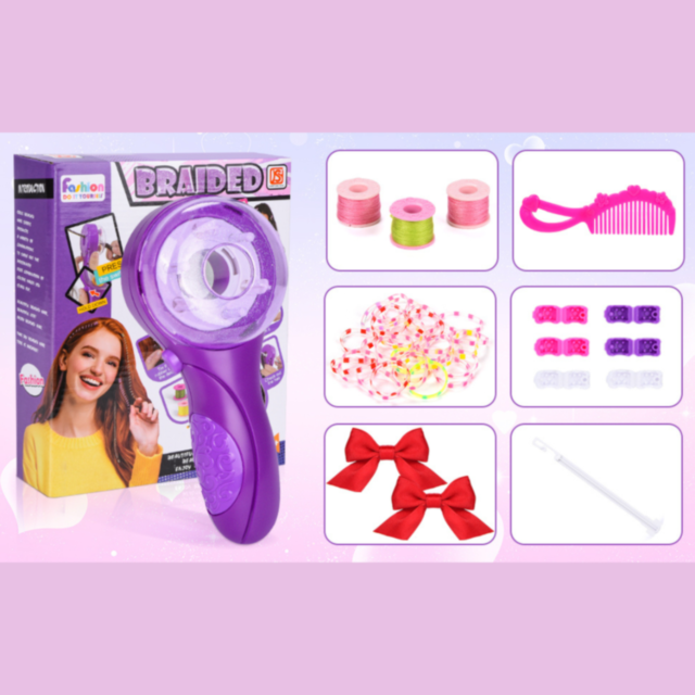 Aparat Electric de Împletit Păr Braided Fashion – Set Accesorii Coafură pentru Fetițe