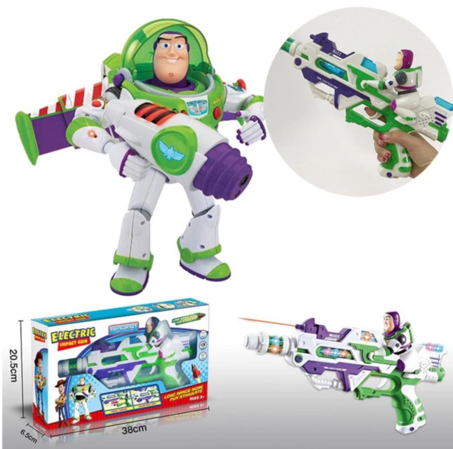 Pistolul Buzz Lightyear cu Lumini și Sunete, 38cm