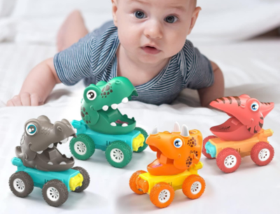 1buc. Mașinuță Dinozaur Colorată Press & Go (model aleatoriu) | image