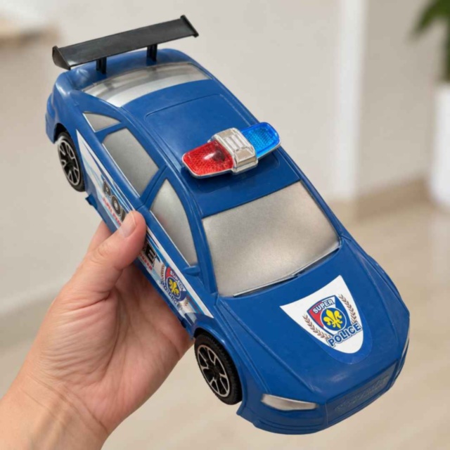 Mașină de poliție cu inerție și eleron, 29 cm