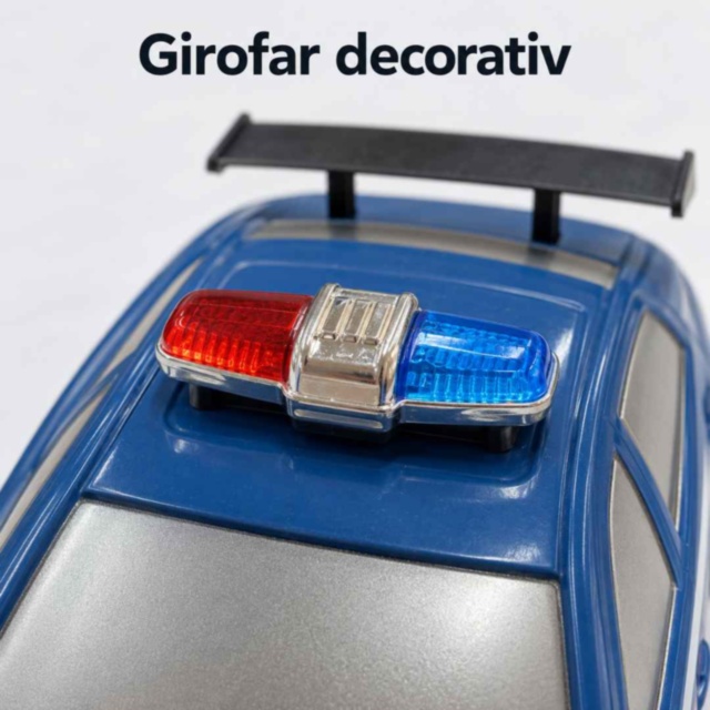 Mașină de poliție cu inerție și eleron, 29 cm