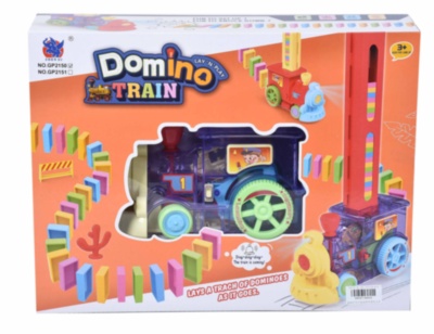 Tren Domino cu 80 de Piese Colorate și Aranjare Automată | image