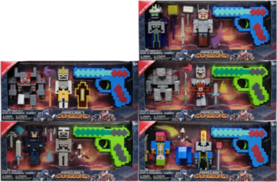 Minecraft cu 2 Figurine, Pistol și Accesorii | image