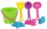 Găletușă cu 6 Accesorii de Nisip, 23cm
