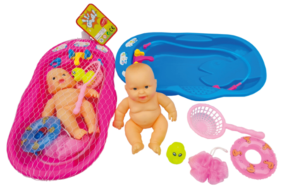 Bebeluș cu Cădiță și Jucării de Baie | image