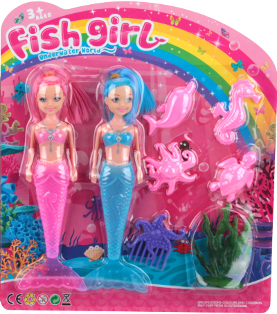 Set 2 Sirene cu Lumini și Animale Marine, 20cm | image