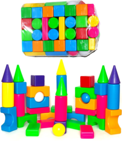 Mega Set de Construcție cu Forme Geometrice Colorate, 43 piese  | image