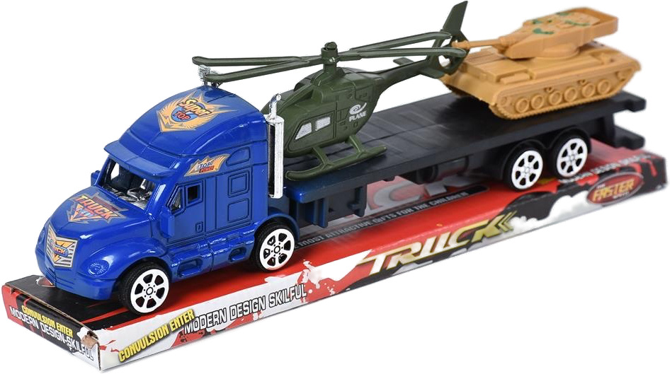 Camion cu Trailer și vehicule militare