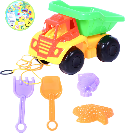 Camion cu 4 Accesorii de Nisip, 21cm  | image