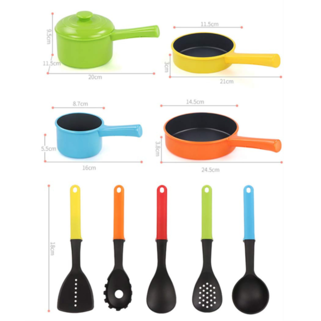 Set de Ustensile și Vase de Bucătărie pentru Copii – Mini Chef