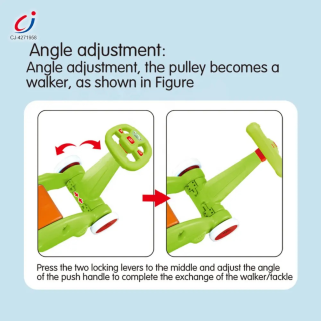 Mașinuță Multifuncțională 3 în 1 – Premergător, Balansoar și Vehicul (culoare roz)