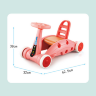 Mașinuță Multifuncțională 3 în 1 – Premergător, Balansoar și Vehicul (culoare roz)