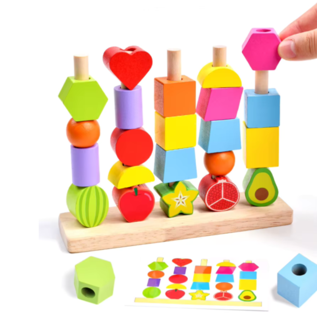 Set de Coloane Colorate cu Forme Geometrice și Activități Interactive