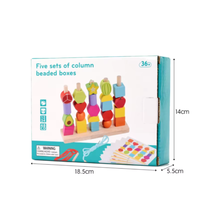 Set de Coloane Colorate cu Forme Geometrice și Activități Interactive