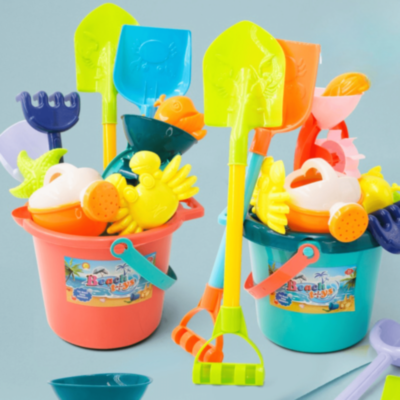 Set Jucării de Plajă cu Găletușă, Unelte și Forme Marine (culoare aleatorie) | image