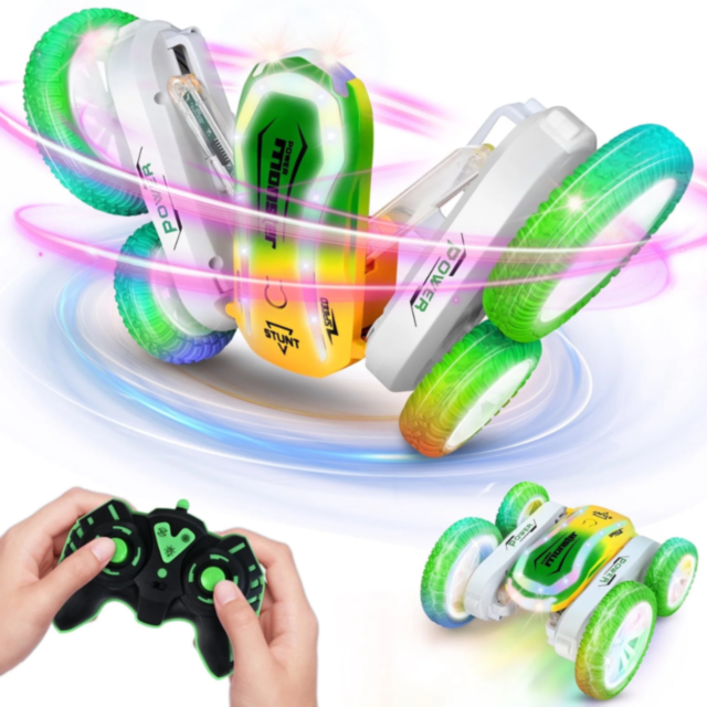 Mașinuță de Cascadorii cu Telecomandă și LED – Model Flip 360°