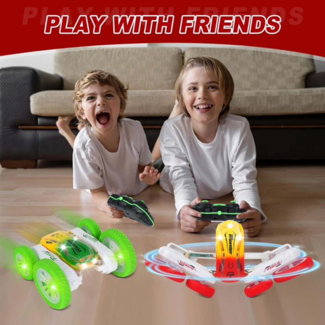 Mașinuță de Cascadorii cu Telecomandă și LED – Model Flip 360°