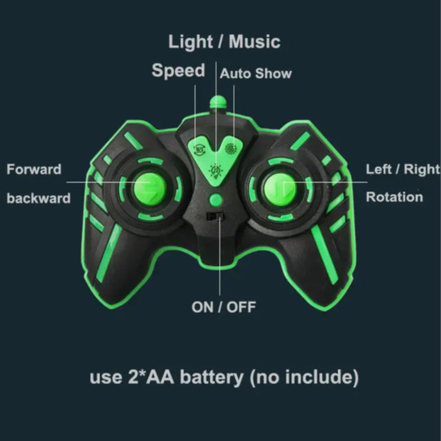 Mașinuță de Cascadorii cu Telecomandă și LED – Model Flip 360°