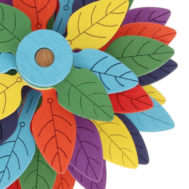 Arbore Montessori din Lemn Colorat Rotativ Educațional