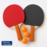 Set tenis de masă: două palete și trei mingi
