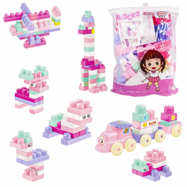 Set de Construcție din 90 Blocuri Colorate