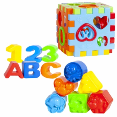 Cub Puzzle Educativ cu 18 Figuri de Stivuit  | image