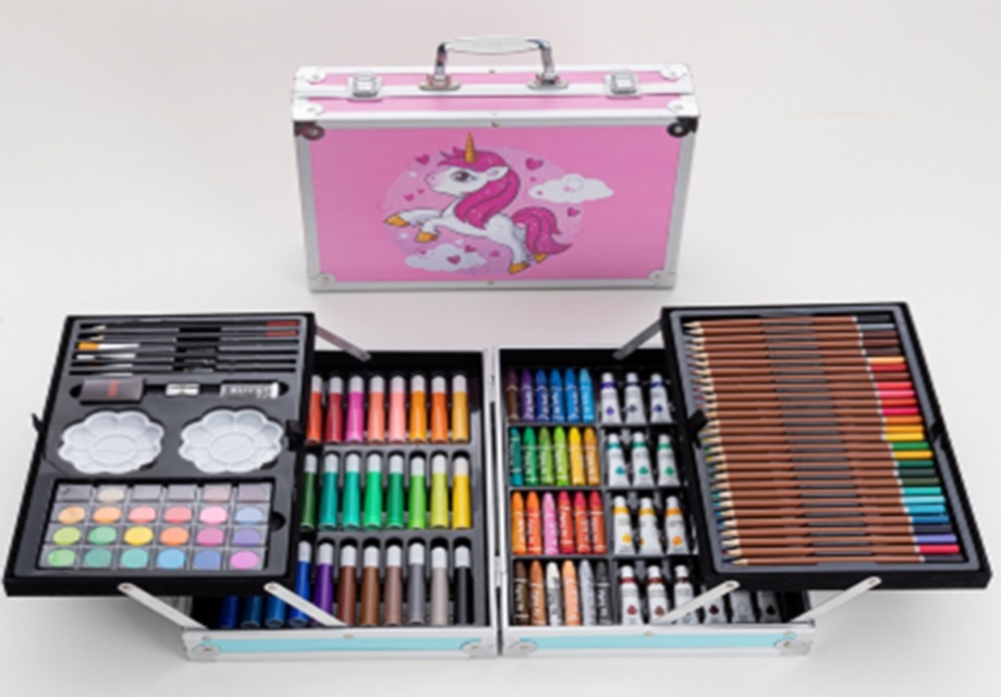 Mega Set Pictură, Cutie Aluminiu, 145 piese   