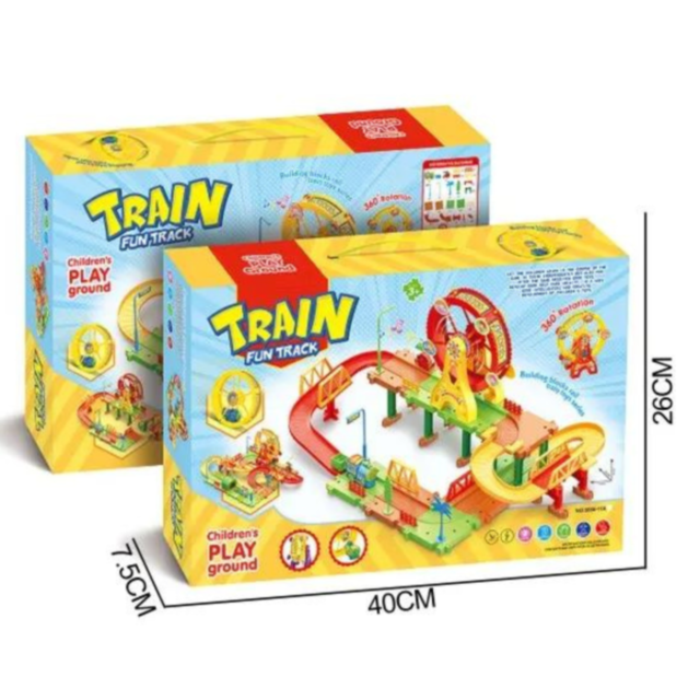 Set tren electric cu pistă și roată panoramică