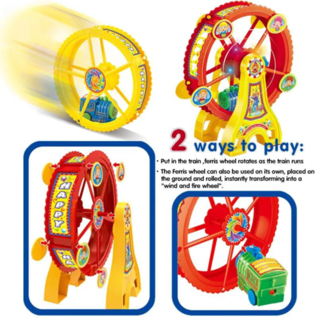 Set tren electric cu pistă și roată panoramică