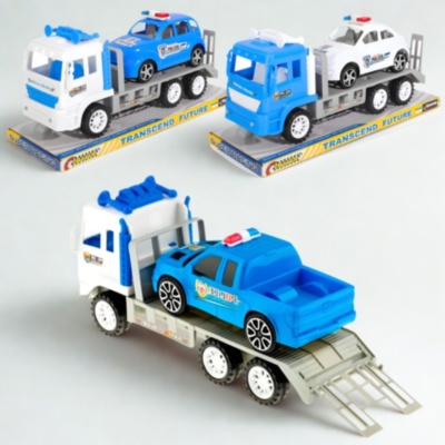 Camion Transport Poliție cu Mașină de Jucărie (culoare aleatorie) | image