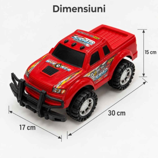 Mașină de teren pick-up cu inerție, 30 cm