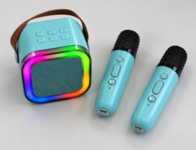 Set karaoke pentru copii cu boxă și două microfoane | image