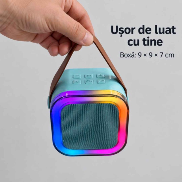 Set karaoke pentru copii cu boxă și două microfoane