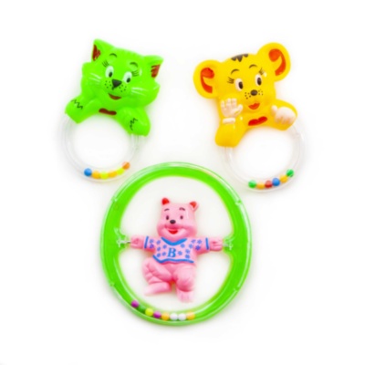 Set 3 Zornăitori, Cățel, Pisică și Ursuleț | image