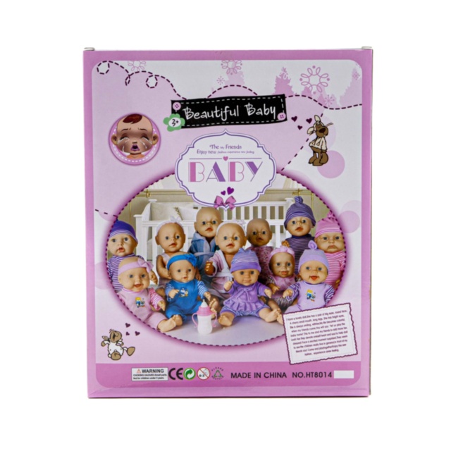 Bebeluș cu 12 Sunete Realiste, Biberon, Oliță și Tacâmuri