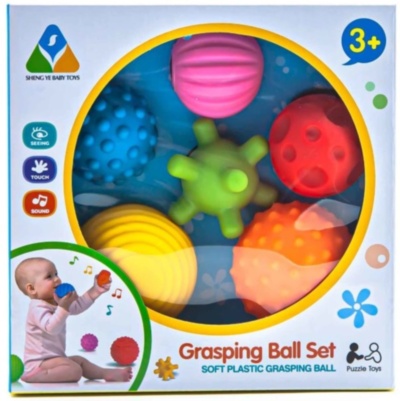 Set 6 Mingi Senzoriale cu Piuitoare | image