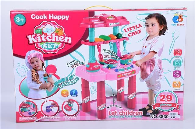 Mega Bucătărie Interactivă cu Aragaz,Tacâmuri, Produse Alimentare