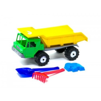 Camion cu Lopățica, Greblă și Formă de Nisip, 42cm | image