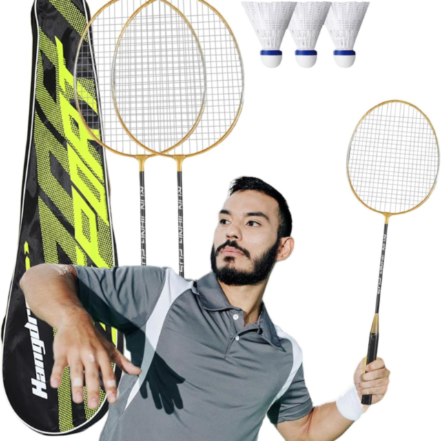 Set 2 Rachete Badminton cu Geantă și Fluturași Inclusi | Ideal pentru Familie și Prieteni