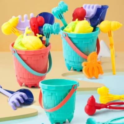 Set Jucării de Plajă cu Găletușă Texturată și Forme Marine (culoare aleatorie) | image