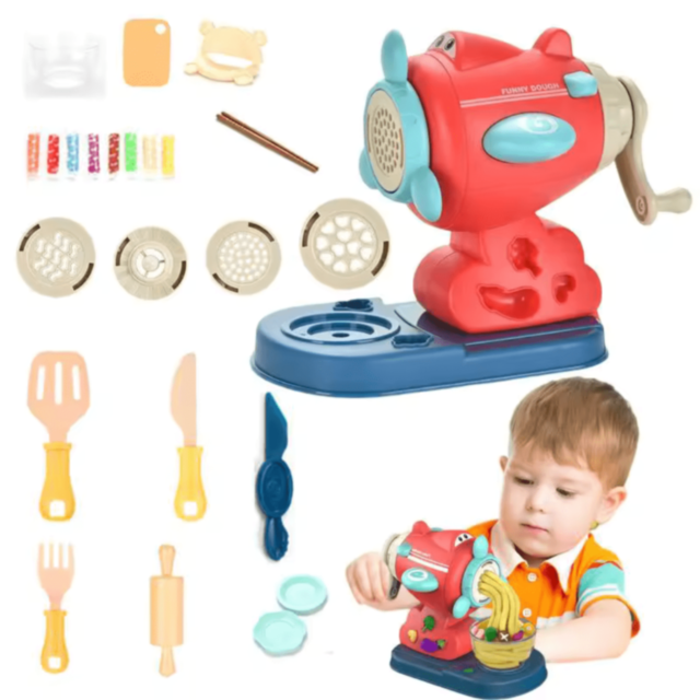 Mașină de Paste Plastilină Copii cu Accesorii Colorate