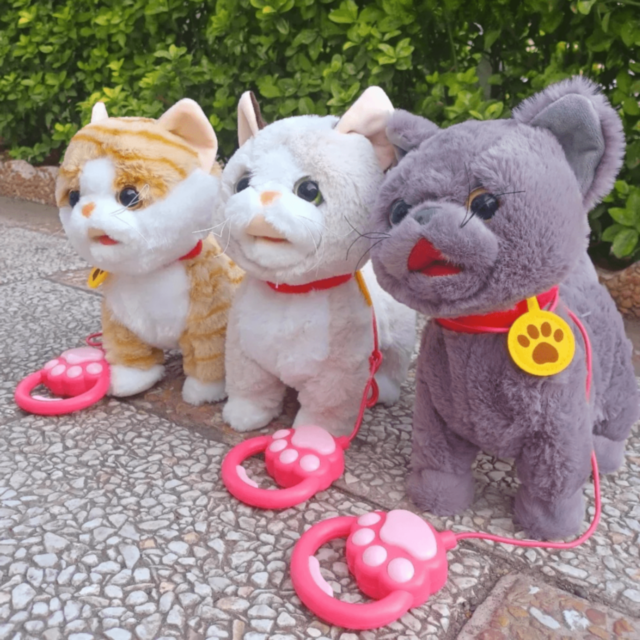 Pisicuță Interactivă cu Telecomandă și Sunete (culoare aleatorie)