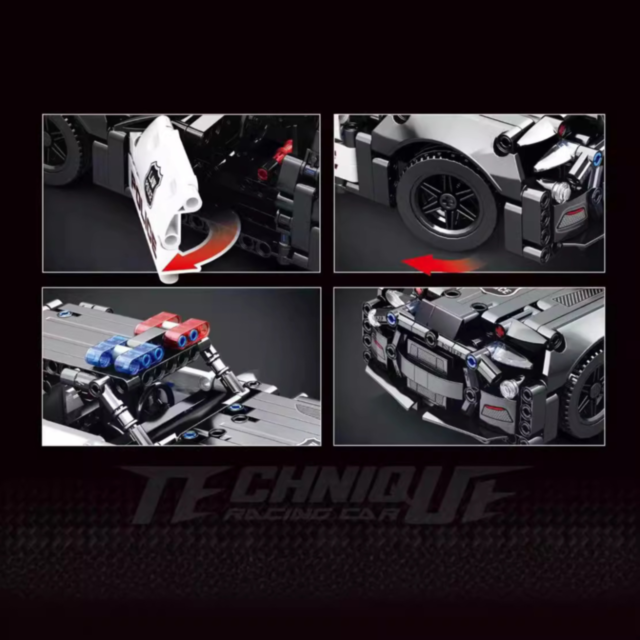 Mașină de Poliție de Asamblat cu Telecomandă – Set Tehnic 2.4GHz, 352 piese  