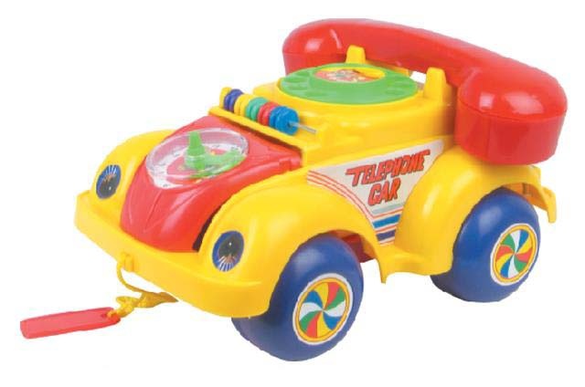 Mașina-Telefon cu Activități și Ață de Tras 