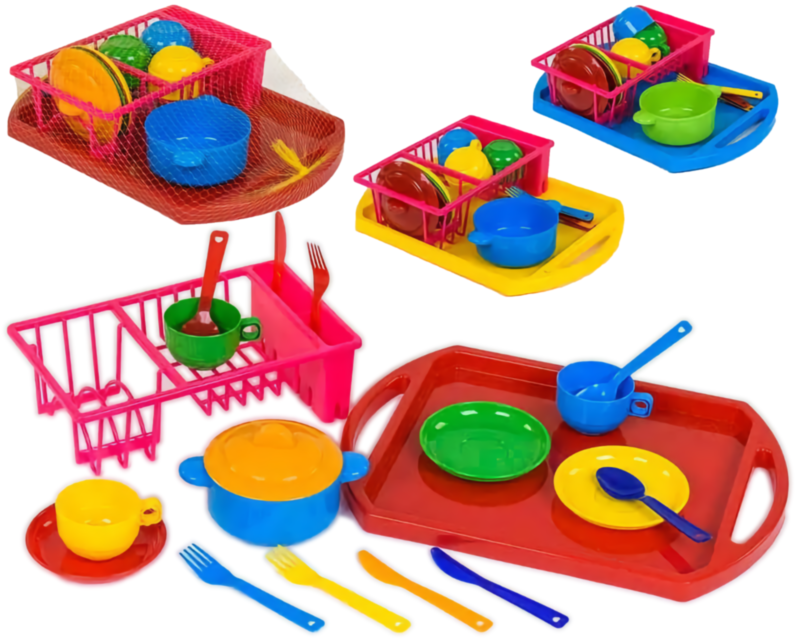 Set de Tacâmuri cu Uscător, 19 Accesorii