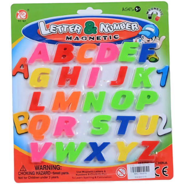 Set de litere magnetice majuscule - 26 piese colorate